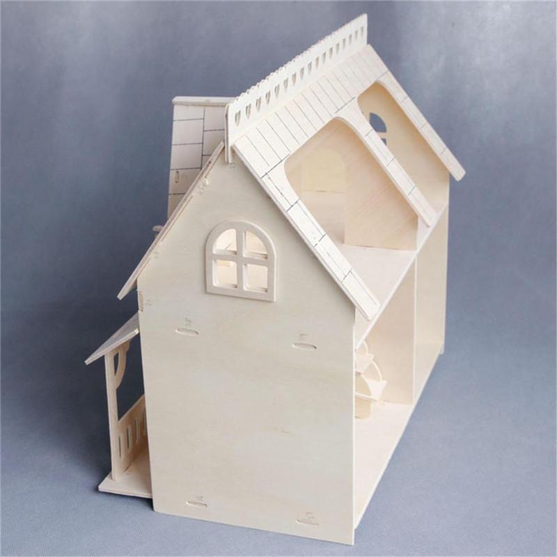 24th DIY Wooden Kids Dolls House Room Miniature Kit Toy Crafts Christmas Gifts