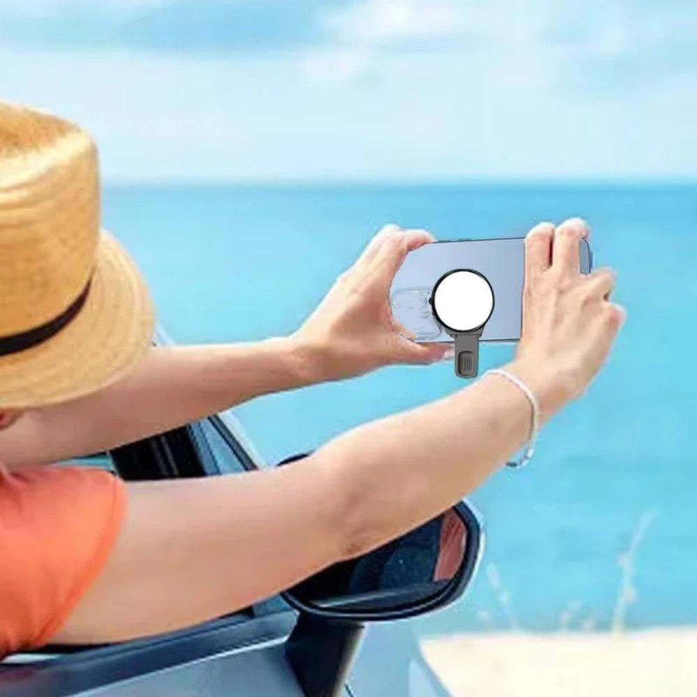 Clip-on Selfie Reflector Mirrors HD Lens Anti Peeping Mirror Travel Reflective Mirror Office Desk