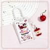Kawaii Cat Keychain Sliding Card Holder Student Meal Card Bus Card Photo Card Holder Lanyard Lady Id Card Credit Card Holder