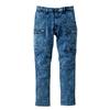 Toraichi Denim Cargo Pants Slim Fit Workwear Chemical Wash Finish Stylish Toraichi TORAICHI Pro Uni Sticker Included 8922-219 All-Season [4.Contour S]