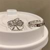 Irregular bow ring, cold wind open index finger ring, simple personality ins ring tide