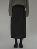 Deomiteun [3Rd] Cotton H-Line Skirt (Black)