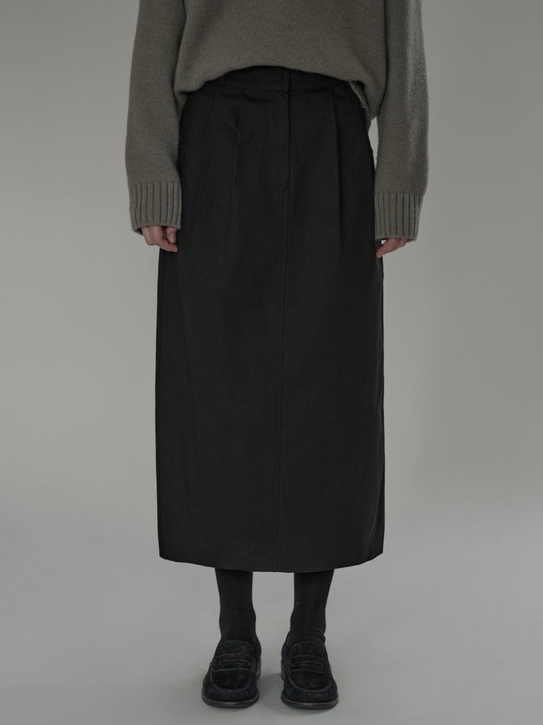 Deomiteun [3Rd] Cotton H-Line Skirt (Black)