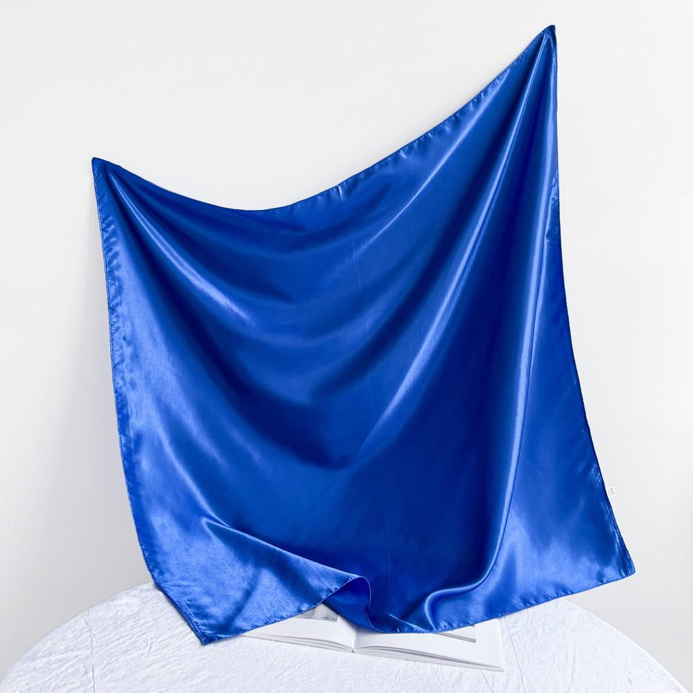 

Модный новый универсальный платок большой квадратный шарф однотонный шарф женский искусственный шелковый атласный шарф 90*90cm