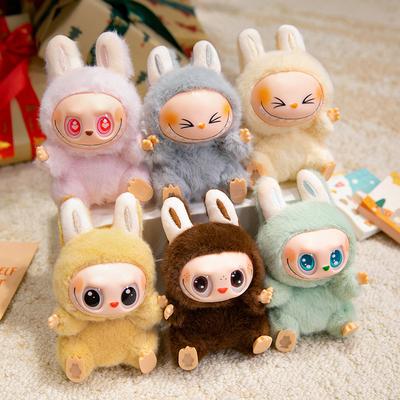 Soft Doll Labubu Cartoon Stuffed Anime Plushies Big Eyed Big Mouthed Monster Plushies Xmas Gifts Girl