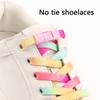 Press Lock Shoelaces No Tie Shoe Laces Without Ties Elastic Laces Sneaker Flat Rainbow Shoelace for Shoes Adults Kids