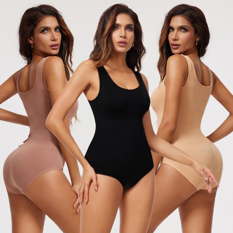Women's Triangle Bodysuit: Open Crotch, Tummy Control, Waist Cincher, Hip Lift, Push-Up Shapewear