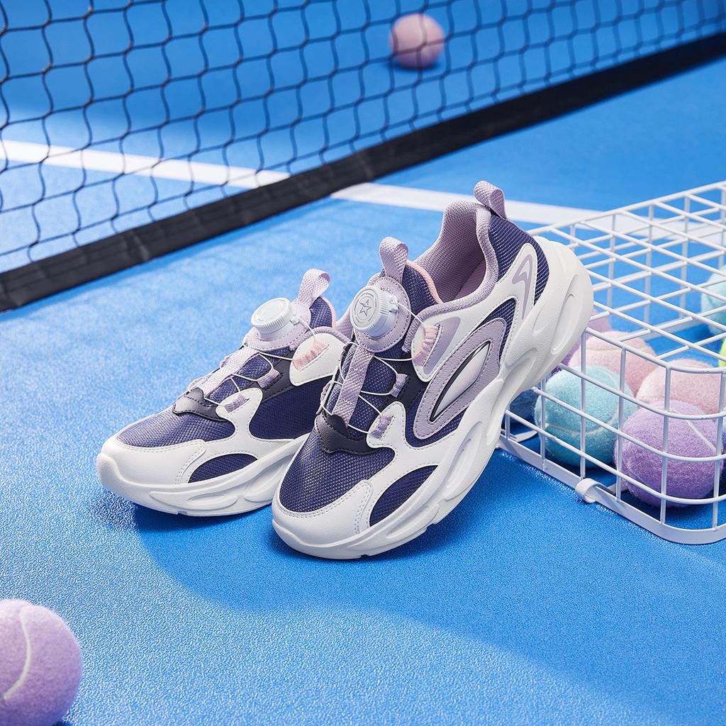 Hongxing Erke Childrens Casual Shoes Kids sneaker Twilight-Purple Microcrystal-White 65125302005-705
