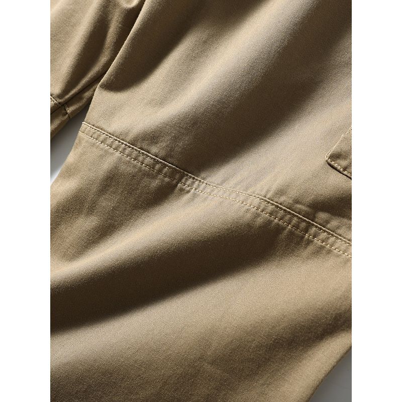 American-Style Pure Cotton Loose Work Pants for Men, Autumn and Winter Straight Thickened Multi-Pocket Pants, Export Men's Casual Long Pants