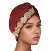 Indian Women Chemo Cap Muslim Diamonds Hijab Pleated Turban Wrap Headscarf Beanies Hair Loss Bonnet Hat Femme Turbante Mujer New