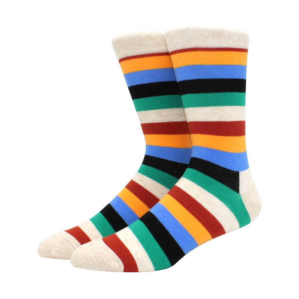 High quality geometric pattern men's socks irregular polka dot casual calf socks