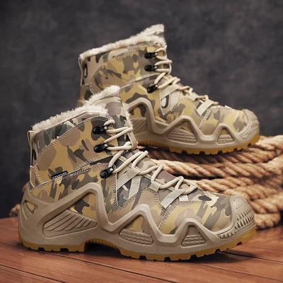 Fashion Ankle Boots Outdoor Shoes Men's Sneakers Shoes for Men Non-Slip Motorcycle Boots Add Velvet Sports and Leisure Loafers Round Toe
