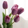 Hanyang Moisturizing Feel Artificial Tulip Flower for Decoration, Living Room or Photography, Pink and White