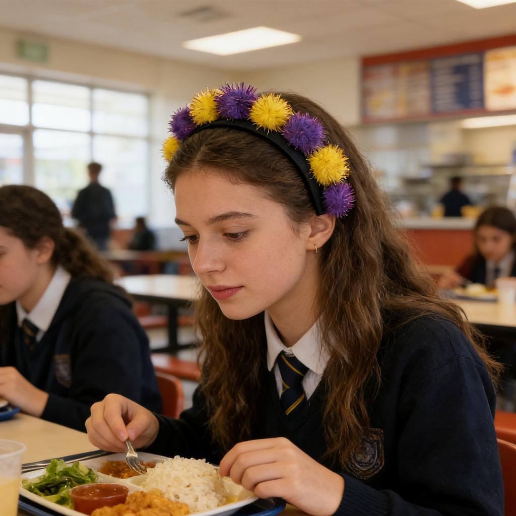 Holiday Decorative Headband With Pom-pom Hair Accessory And Glitter Pom-pom Headband