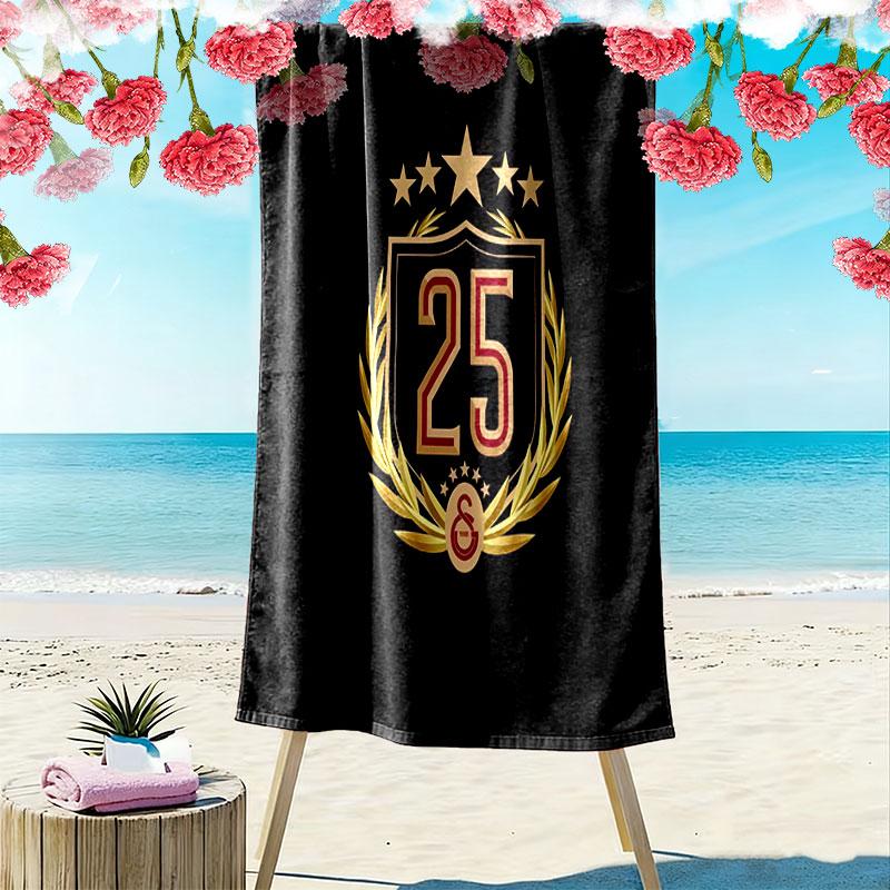 Number 25 Print Beach Towel, Large Soft Quick Dry Towel for Beach Camping Swimming