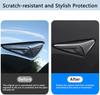 For Tesla M 3/Y Side Camera Protection Cover Carbon Fiber Fender Trim Cover 2017-2026 Glossy Fit Car Modification Accessories