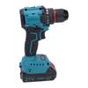 Electric Drill Screwdriver Brushless Motor Multifunctional Cordless Power Drill 2 Speed Modes 2 Battery 1 Charger UK