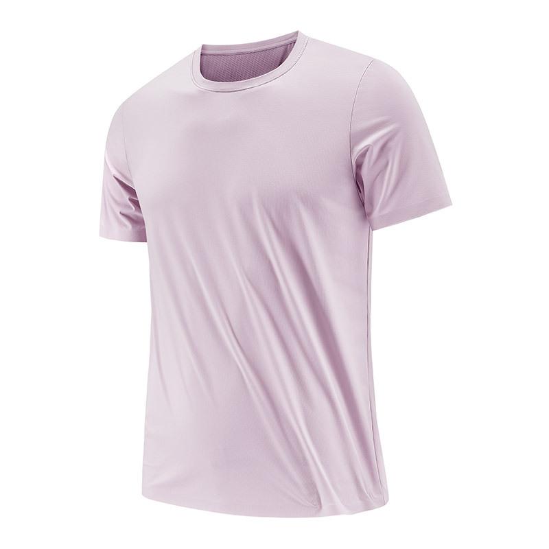 Sports T-shirt Men's Short Sleeved Summer Quick Drying T-shirt Fitness Running Breathable Ice Silk Short T-shirt Men
