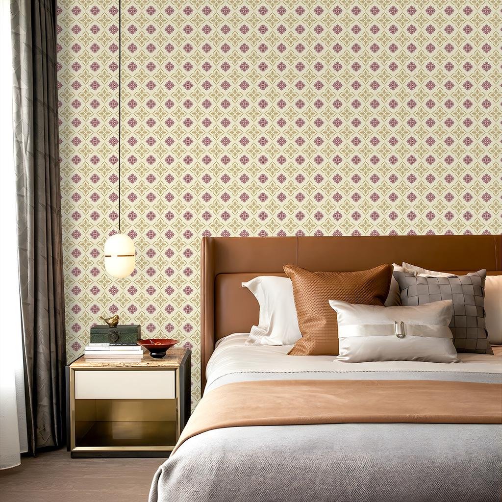 Peel and Stick Trellis Wallpaper Removable Self-Adhesive Classic Lattice Floral Contact Paper for Cabinets Bathrooms Kitchen