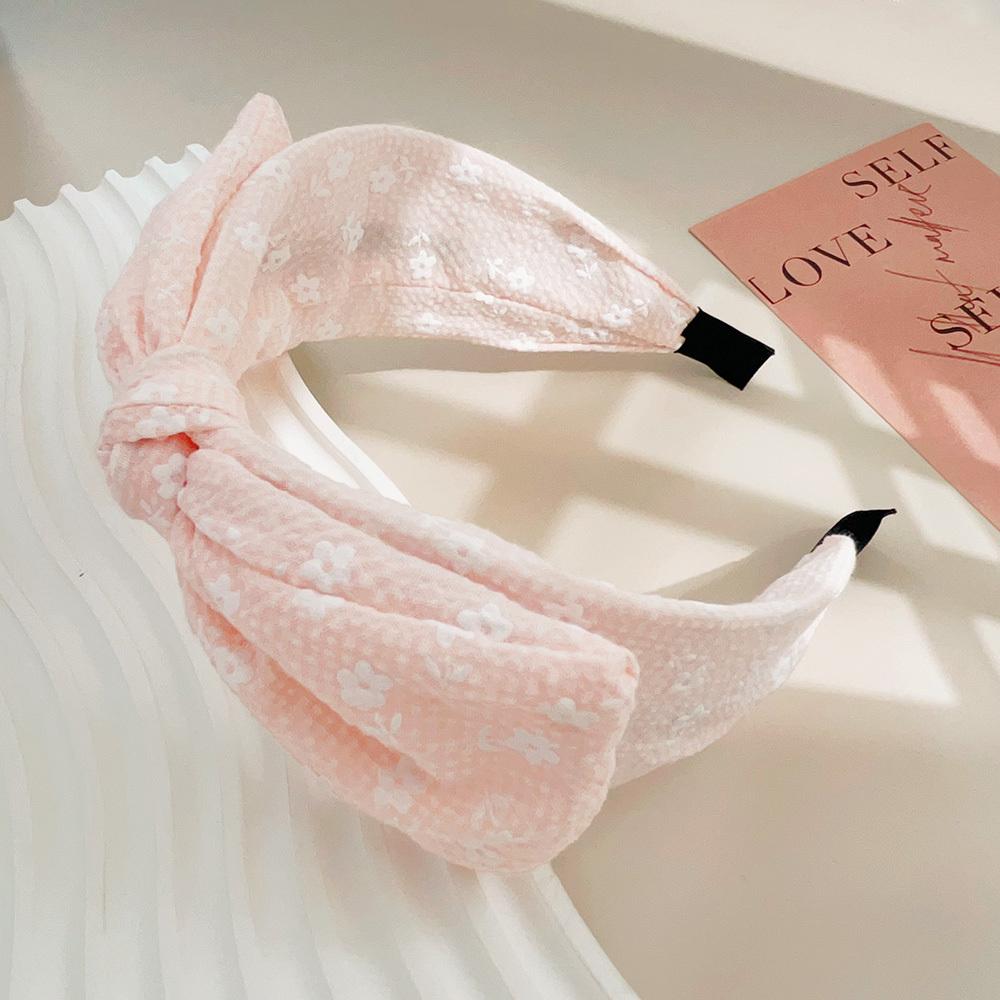 

Новые Аксессуары для Укладки Волос Маленькие Цветочные Повязки для Волос для Женщин Девочек Мягкие Широкие Обручи Большой Бант Перекрестная Повязка на Голову Летний Подарок