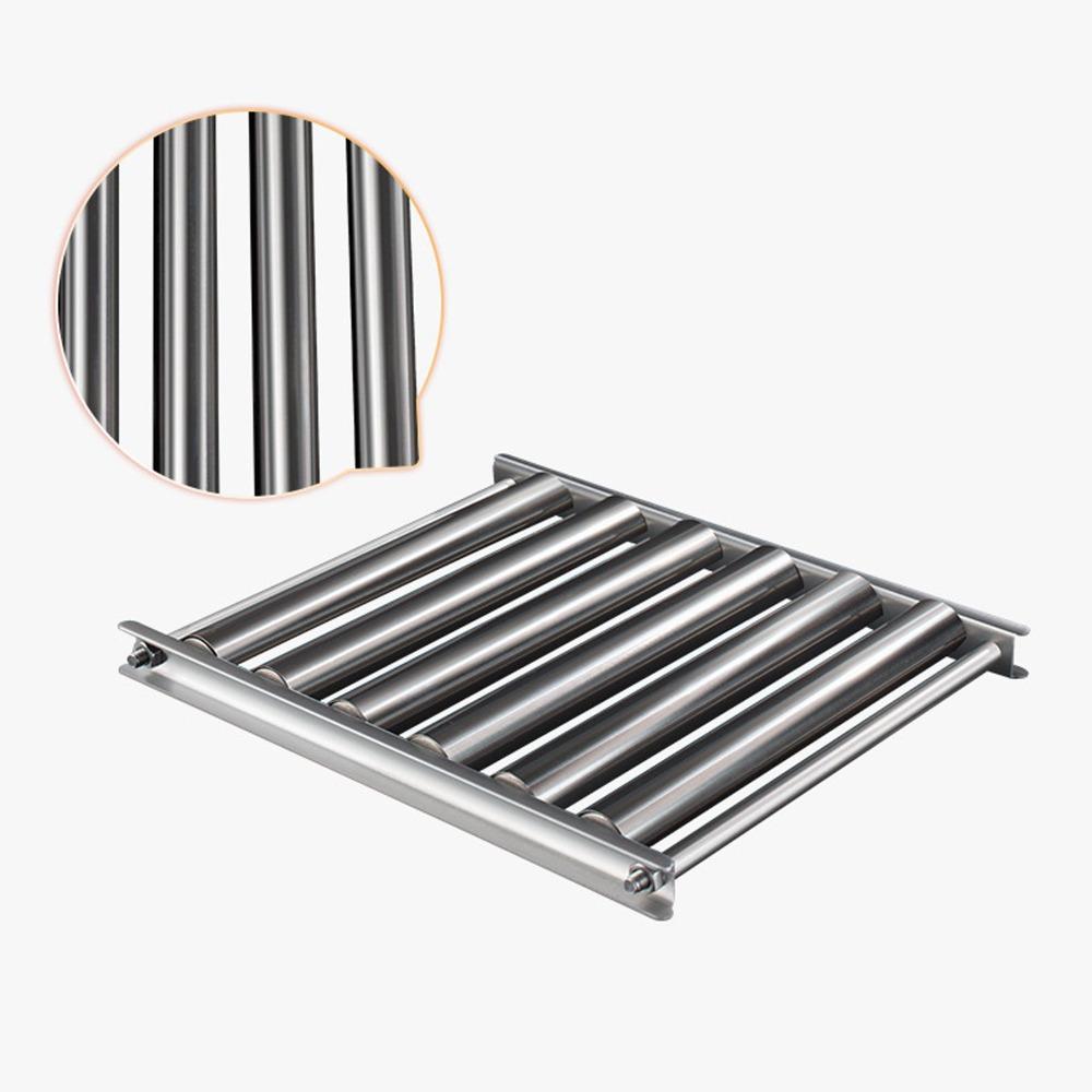 Silver Sausage Roller Rack Detachable Wooden Handle BBQ Grill Rack Hot Dog Griller Outdoor BBQ