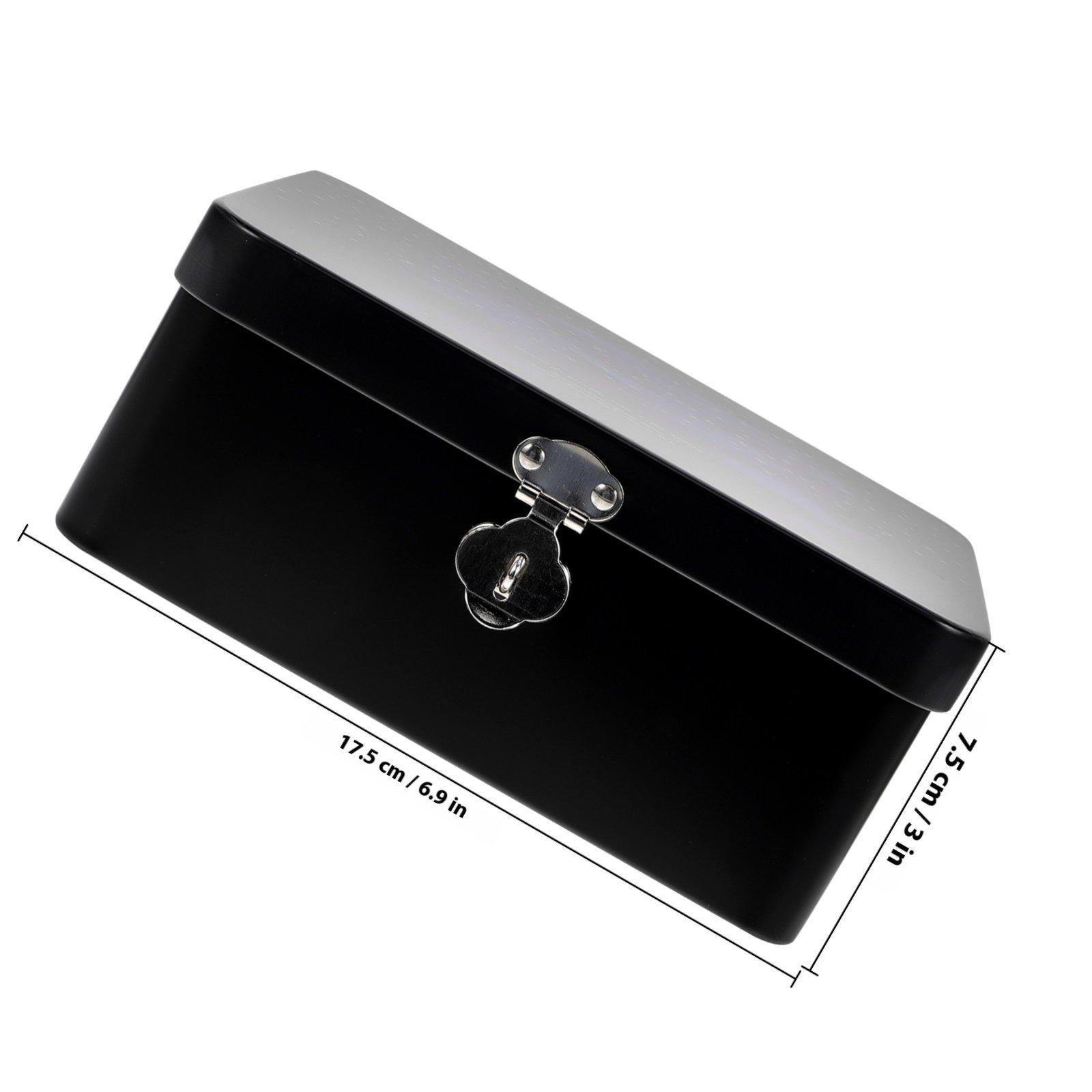 

Multipurpose Metal Tinplate Box Storage for Trinkets Collectibles Photos Cards Documents Ideal Desktop Organizer