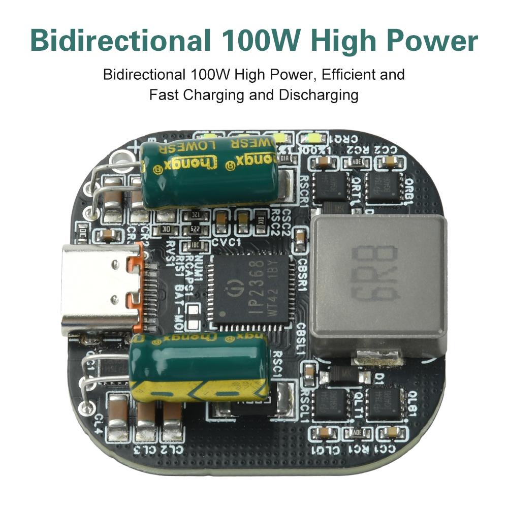 2~5S 100W Bidirectional Fast Charging Module 18650 Lithium Battery Control Board Charge/Discharge Module LED Battery Indicator