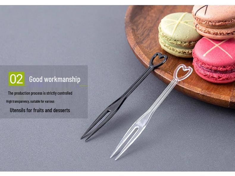 High-End Disposable Transparent Fruit & Dessert Forks - Individually Wrapped Skewers