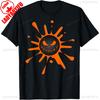 Unisex Shirt Cotton Oversize Large Size Scary Halloween Pumpkin Face Orange Splat T-Shirt High Quality Cotton Comfortable Personality Unisex,gift,Top