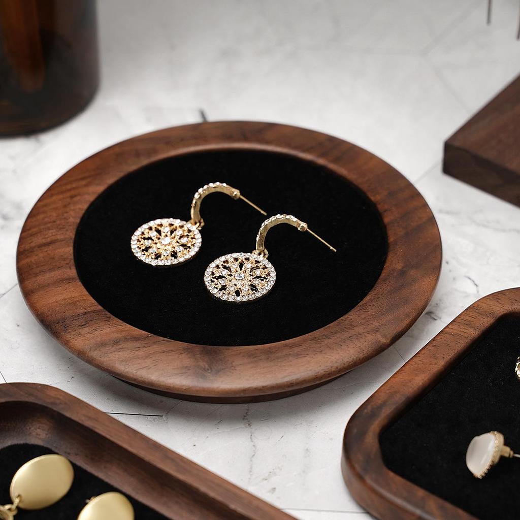 Walnut Jewelry Display Stand for Necklaces, Ear Studs, Earrings, Ornaments – Chinese Style Jewelry Store Prop