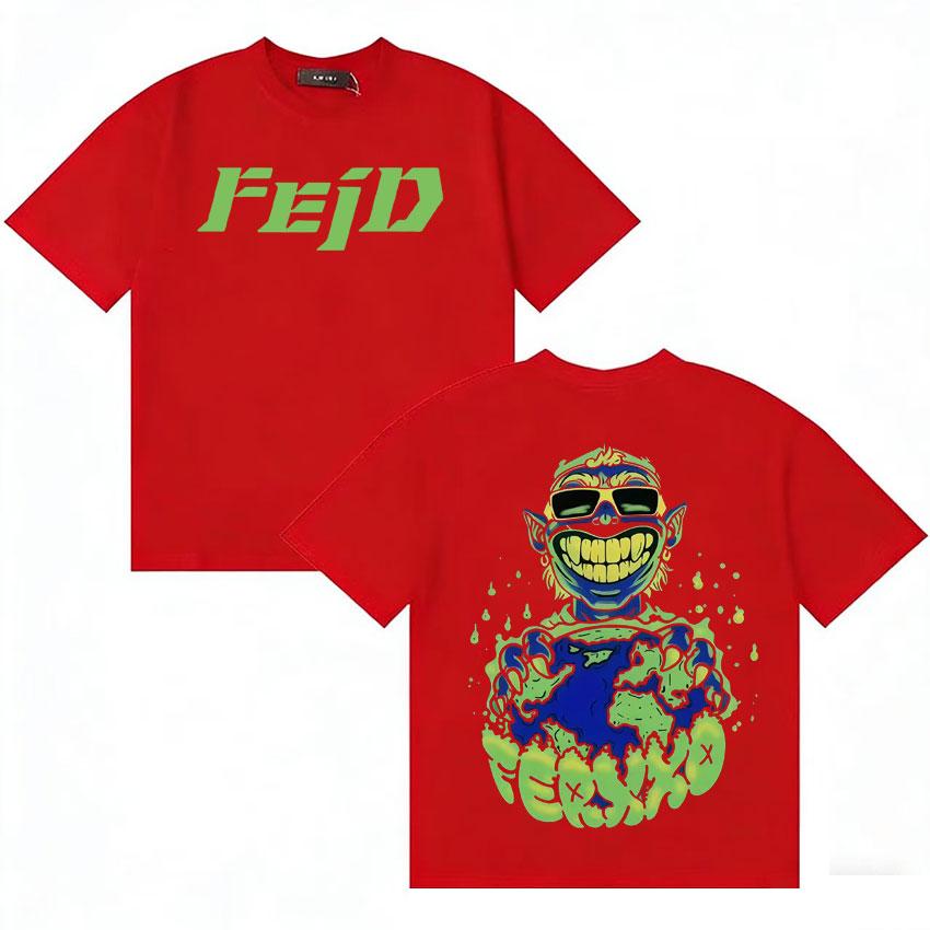 

Feid Ferxxo Double Sided Print Tshirt Streetwear ONeck Print Tshrits Classic Latin Music Unisexs Casual Gothic Clothes Cotton Tops S