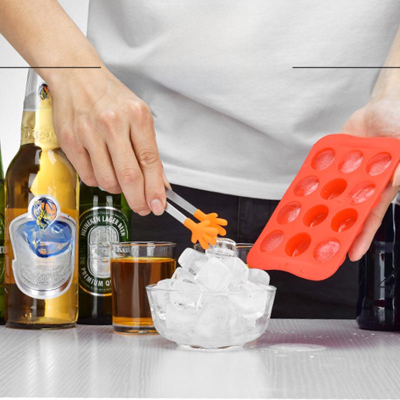 Heart-Shaped Silicone Ice & Chocolate Tray - Colorful, Food-Grade, Multi-Shaped, Flexible Mold