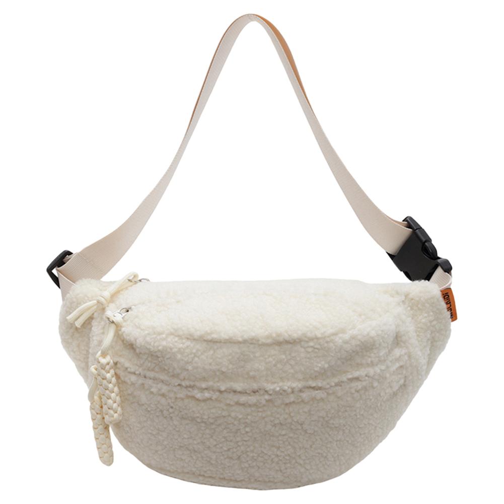 Fleece Sherpa Crossbody Bags for Women Small Size Fanny Pack Winter Plush Waist Bag Cute Bum Hip Waist Pack Waist Bum Bag Pack