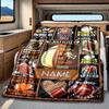 Like Rugby Rv Customize Your Name Blanket Is Suitable For Rv Camping Traveling Rv Home Soft And Warm Rv Interior Blanket Suitable For Gifts To