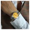 Citizen Men's Analog Automatic Watch Yellow Dial One Size Mechanical