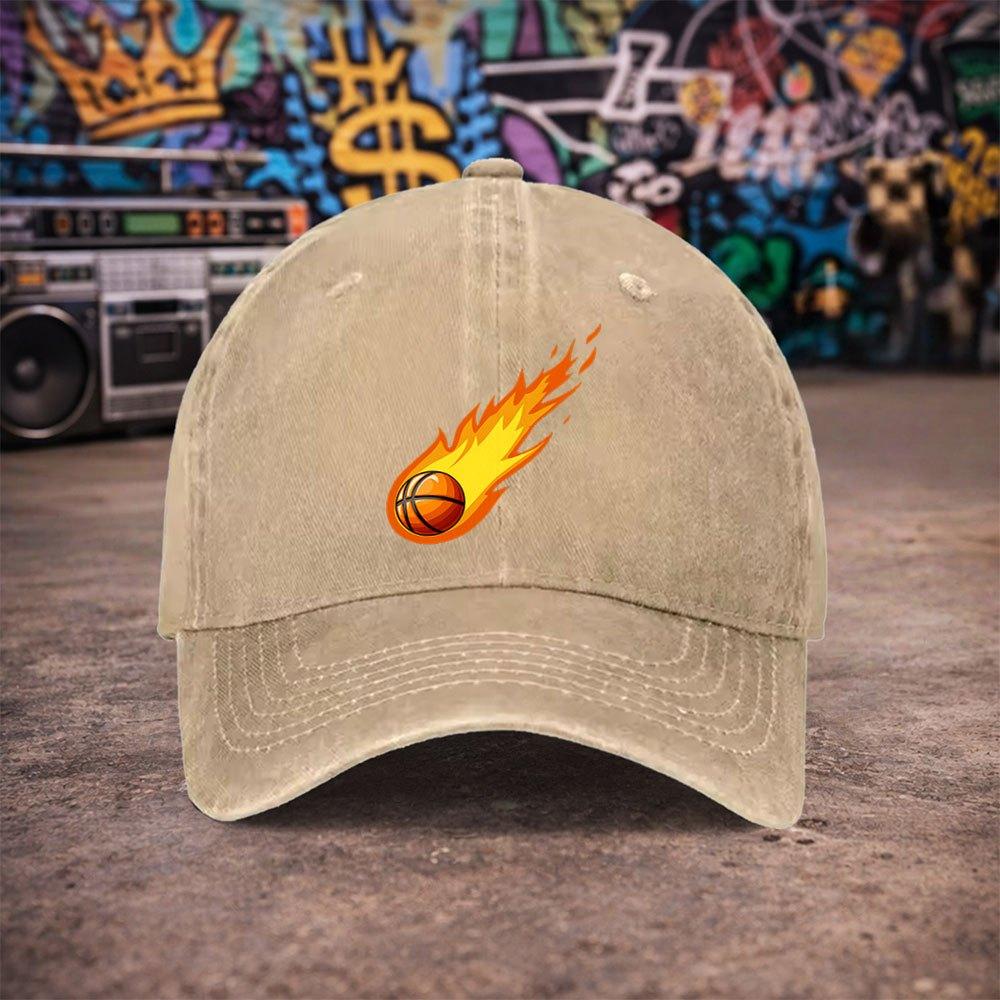 pc pcs Unisex Flame Baseball Cap Suitable for Unisex Women Retro Duckbill Hat with Hook Loop Closure Lightweight Washed Cap