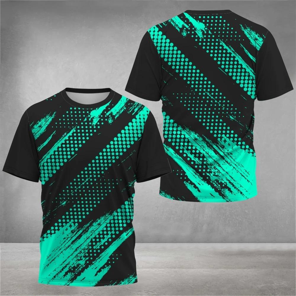 2026 Men's T-Shirts Crew Neck Short Sleeve Colourful Print Tennis Running T-Shirt Casual Comforts Outdoor Sportswear Tops