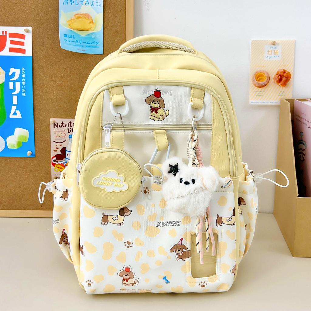 Schoolbag New Lightweight High-value Schoolbag Cute Backpack Primary School High School Students Large Capacity Versatile Backpack