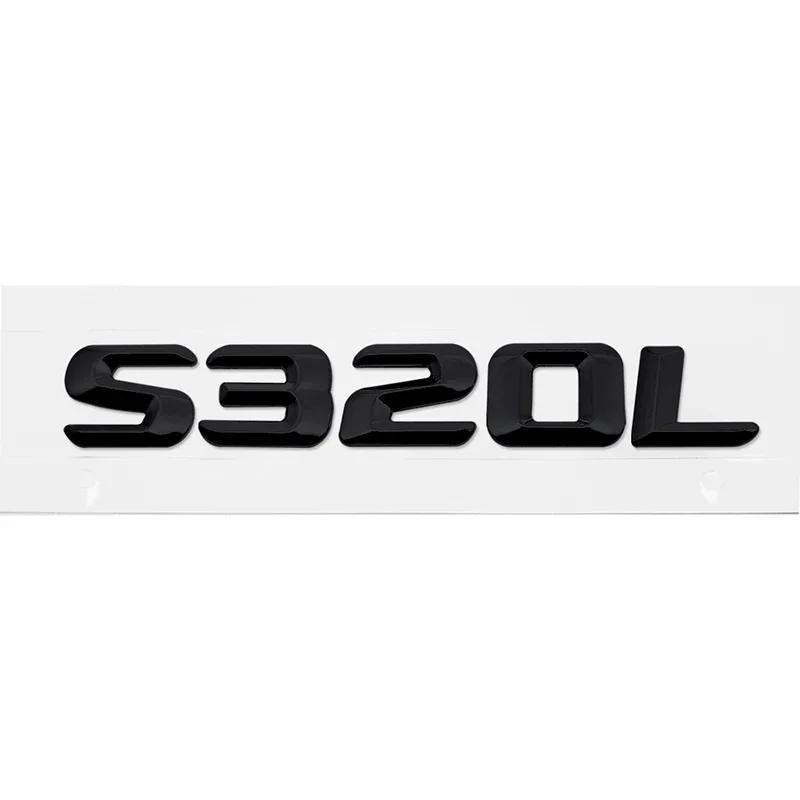 Alloy ABS Car Number Letters Sticker Rear Trunk Badge Decals for Mercedes Benz S300L S320L S400L S500L S600L Emblem Accessories