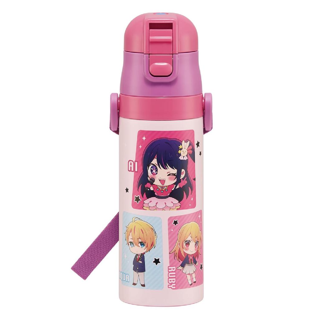Skater Water Direct Stainless Sports Water Children's Bottle, 470ml, Drinking, Insulated, Steel, Lightweight, Bottle, Kids' Bottle, SDC4-A