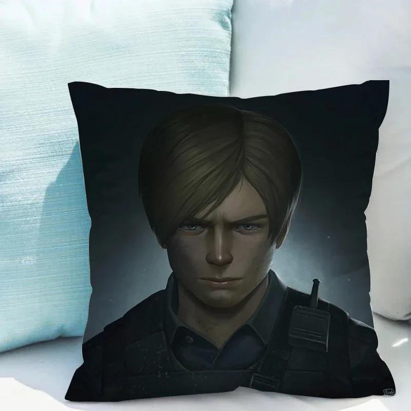 Leon Kennedy Soffkuddar Kudde för Sovrum Sängkudde Heminredning av Modernt Sofföverdrag Dekoration Vardagsrum Kort Plysch