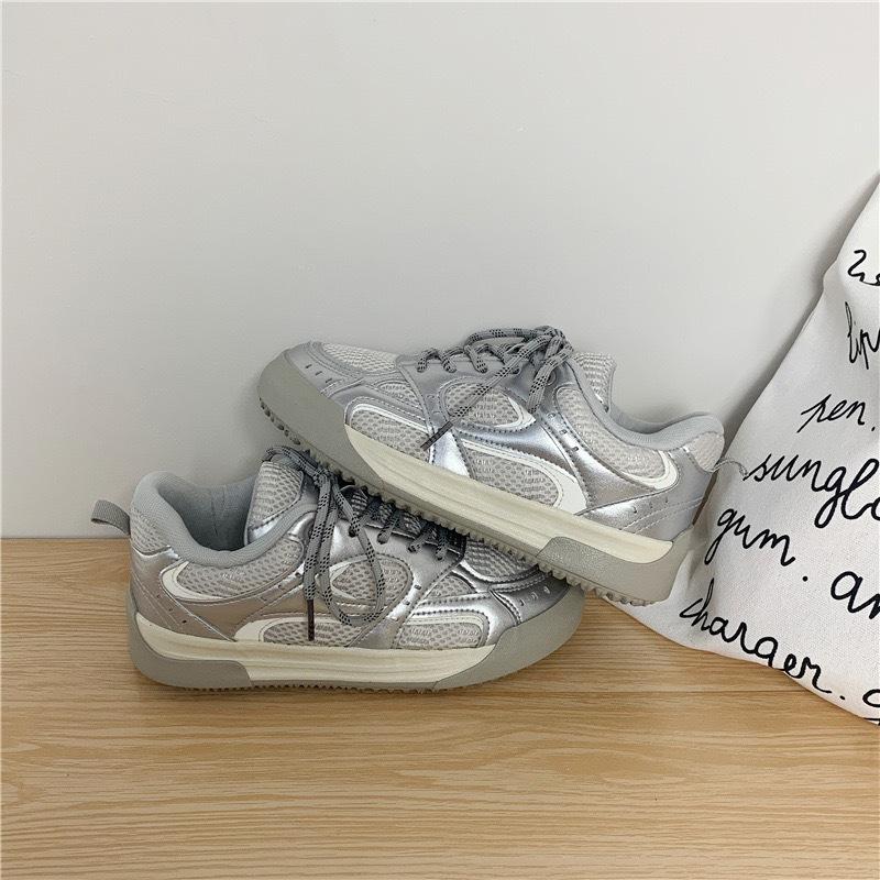 White shoes men's shoes heightening bread shoes breathable new summer board shoes men's mesh couple casual shoes women