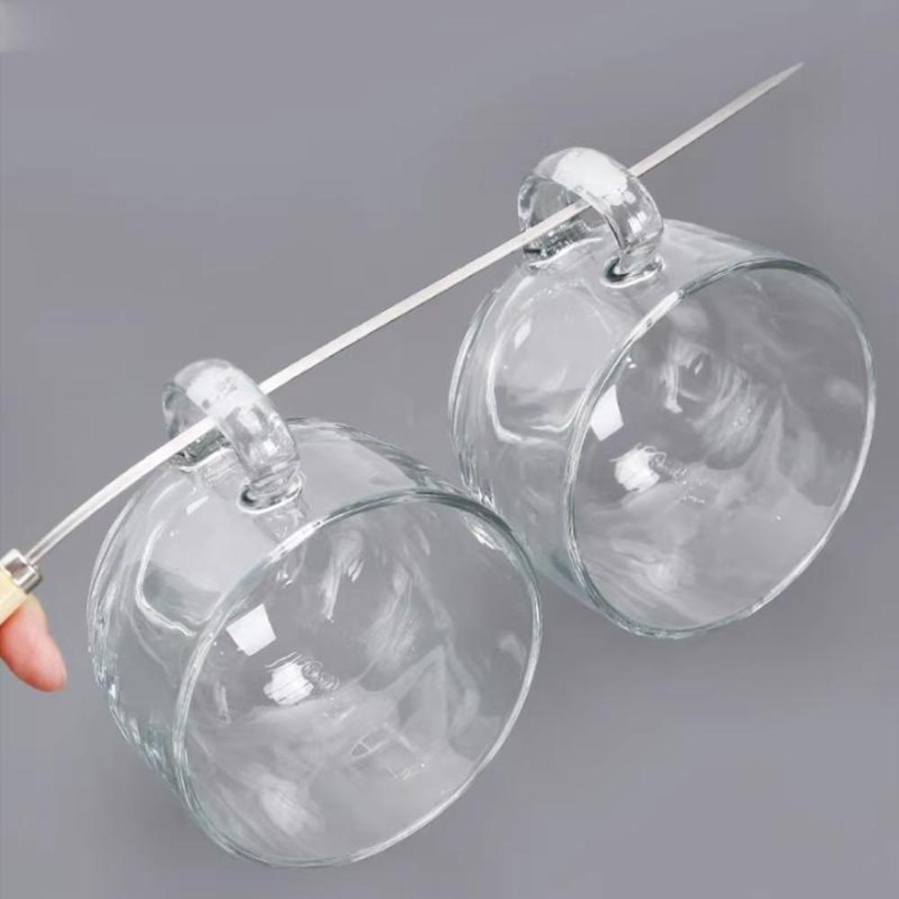 Lot de 10 brochettes plates anti-brûlure pour barbecue, antidérapantes, idéales pour pique-nique en plein air ou camping