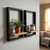 Wooden Wall Plant Shelf Strong Load-bearing Indoor Plant Stand Plant Display Rack  Bedroom