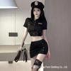 Seductive Police Uniform Lingerie Set: Temptation Skirt for Nightclub Flirting