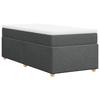 Maison Exclusive - Sommier à lattes de lit et matelas Gris foncé 90x190 cm Tissu