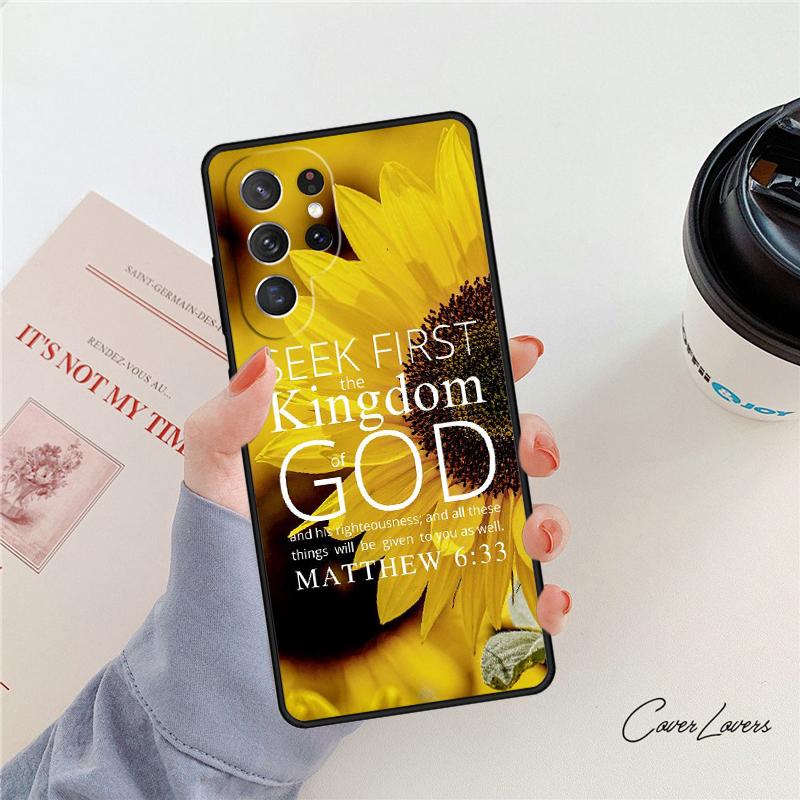 Bible Verse Phone Case For Samsung Galaxy S24 S25 S23 S22 Ultra Note 10 20 Plus S20 S21 FE Cover