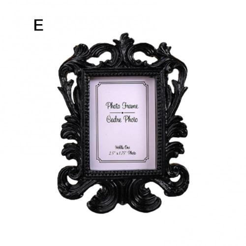 Floral Photo Frame Elliptical Picture Frame Small Baroque Photo Holder Desktop Picture Frame Wedding and Home Decor Gift