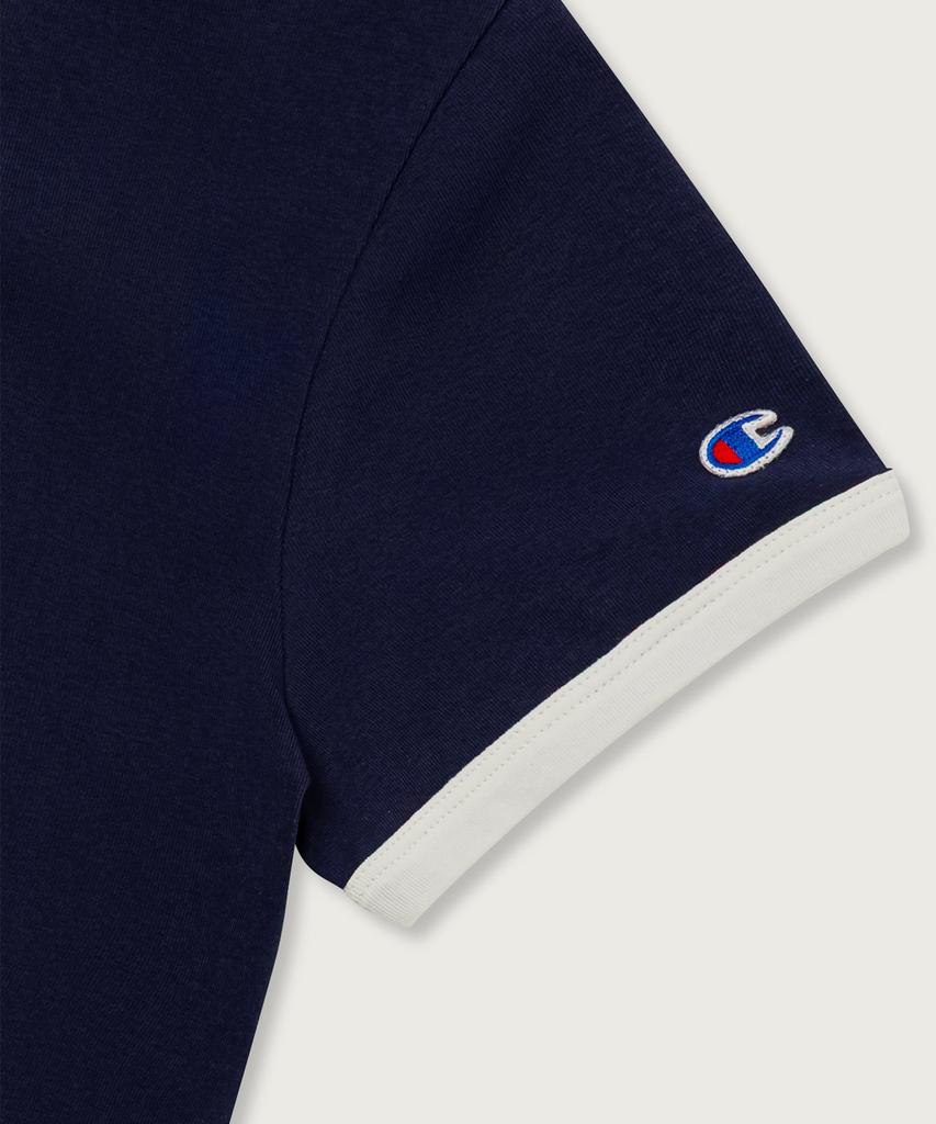 Champion Women'S Coney Island Crop Ringer T-Shirt Navy
