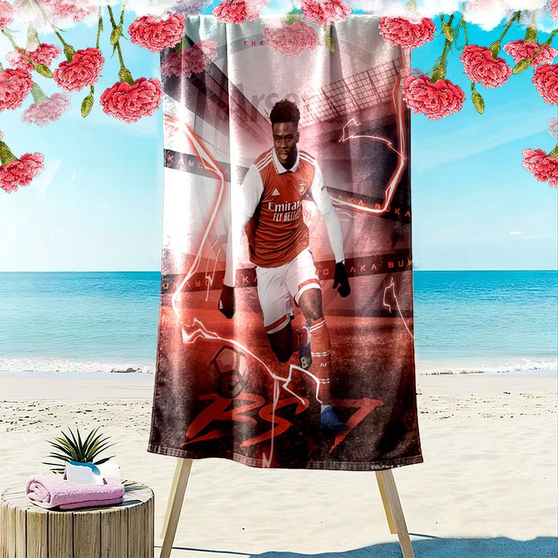 Bukayo Saka Fury Beach Towel, Large Soft Quick Dry Towel for Beach Camping Swimming